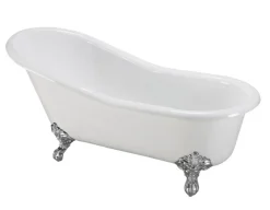Badkar - Versailles vit gjutjärn med tassar, 154 cm