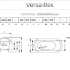 Badkar - Versailles vit gjutjärn med tassar, 170 cm