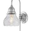Badrumslampa - Ahlström 60 nickel, slipat klarglas