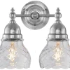 Badrumslampa - Bergman nickel, klarglas