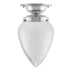 Badrumslampa - Lundkvist 80 nickel, mattdroppe