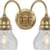 Badrumslampa - Stackelberg mässing, slipat klarglas