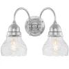 Badrumslampa - Stackelberg nickel, slipat klarglas
