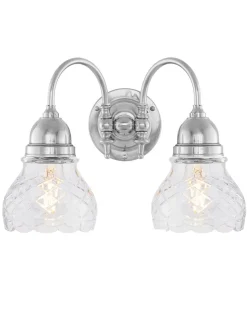 Badrumslampa - Stackelberg nickel, slipat klarglas