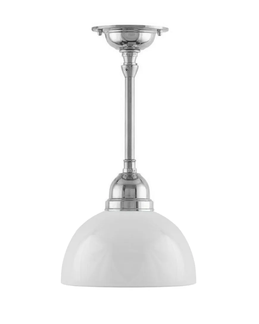 Badrumslampa - Taklampa Byströmpendel 60 nickel, halvsfär