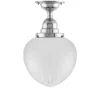 Badrumslampa - Taklampa Byström 100 nickel, mattdroppe