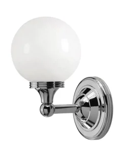Badrumslampa - Vägglampa Truro krom/vit