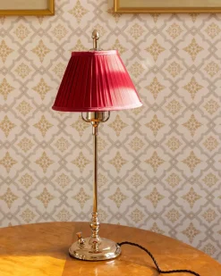 Bordslampa - Ankarcrona 50 cm mässing, röd skärm