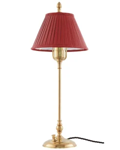 Bordslampa - Ankarcrona 50 cm mässing, röd skärm