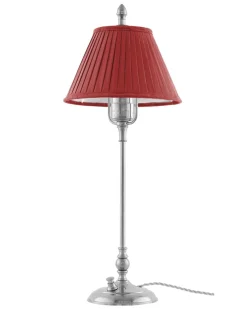 Bordslampa - Ankarcrona 50 cm nickel, röd skärm
