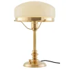 Bordslampa - Karlfeldt mässing, benvit skärm
