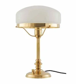 Bordslampa - Karlfeldt mässing, vit skärm