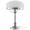 Bordslampa - Karlfeldt nickel, vit skärm