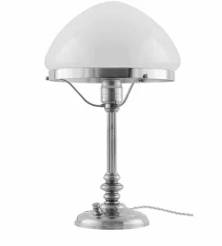 Bordslampa - Karlfeldt nickel, toppig vit