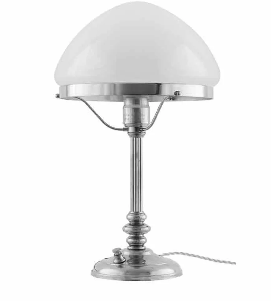 Bordslampa - Karlfeldt nickel, toppig vit