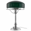 Bordslampa - Karlfeldt nickel, grön skärm