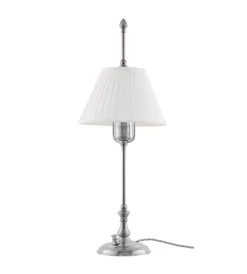 Bordslampa - Kellgren nickel, vit skärm
