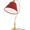 Bordslampa - Lagerlöf mässing, röd tygskärm
