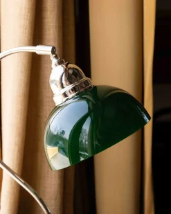 Bordslampa - Lagerlöf nickel, grön skärm