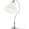 Bordslampa - Lagerlöf nickel, vit tygskärm