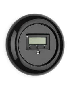 Digital termostat svart porslin - THPG infällt
