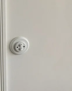 Dimmer dubbel tryckknapp vitt porslin - Fontini infällt