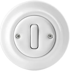 Dimmer - Tryckknapp vit porslin - ABB Decento