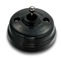 Dimmer vipp svart porslin/krom - Fontini utanpåliggande