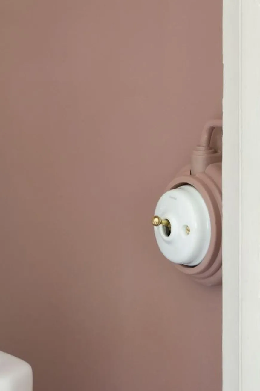Dimmer vipp vitt porslin/mässing - Fontini utanpåliggande