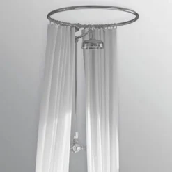 Duschdraperihållare - Rund 70 cm krom