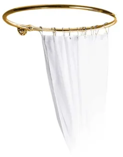 Duschdraperihållare - Rund 70 cm mässing