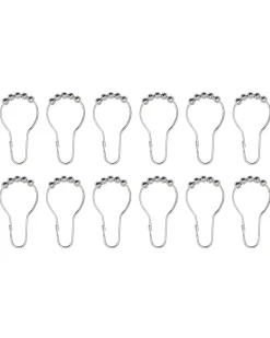Duschdraperiringar - Krom 12-pack