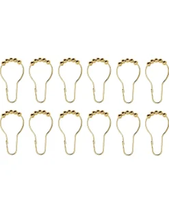 Duschdraperiringar - Mässing 12-pack