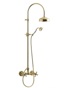 Duschset - Kensington retro gammaldags blandare, guld