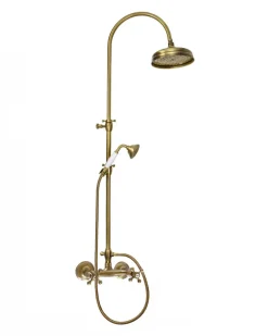 Duschset - Kensington retro gammaldags blandare, brons