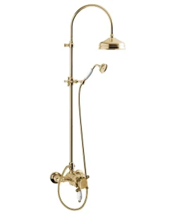 Duschset - Kensington retro med termostatblandare, mässing