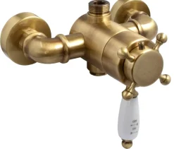Duschset - Kensington retro med termostatblandare, brons