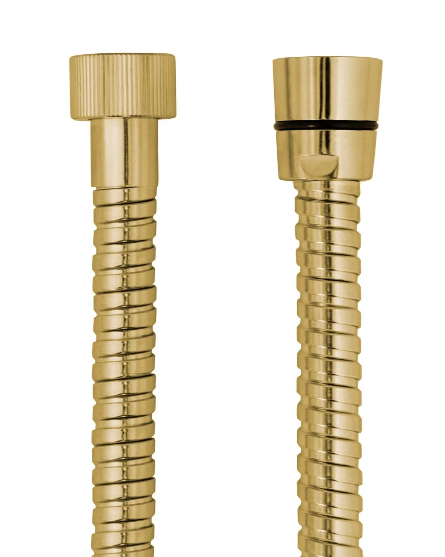 Duschslang guld 150 cm - Dubbellindad metall