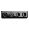 Eluttag dubbel svart bakelit - THPG infällt