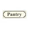 Emaljskylt - Pantry vit/svart