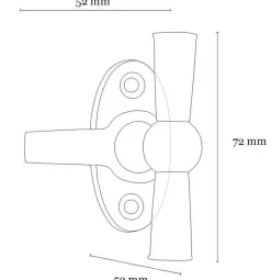 Fönstervred/Skåpvred - Torsgatan mässing