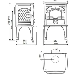 Gjutjärnskamin - Kamin Dovre 425 CB