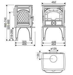 Gjutjärnskamin - Kamin Dovre 250 CBS