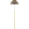 Golvlampa - Edfelt mässing, beige skärm