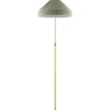 Golvlampa - Edfelt mässing, olivgrön skärm