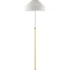 Golvlampa - Edfelt mässing, vit skärm