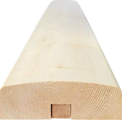 Handledare välvd till räcke - 40 x 128 x 2350 mm