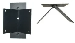Hörnfäste svart metall - Stallampa & gårdslampa