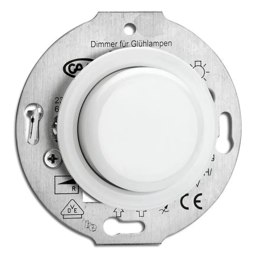 Insats LED-dimmer vitt porslin - THPG infällt