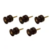 Isolatorknopp - Brun porslin/mässing 5-pack